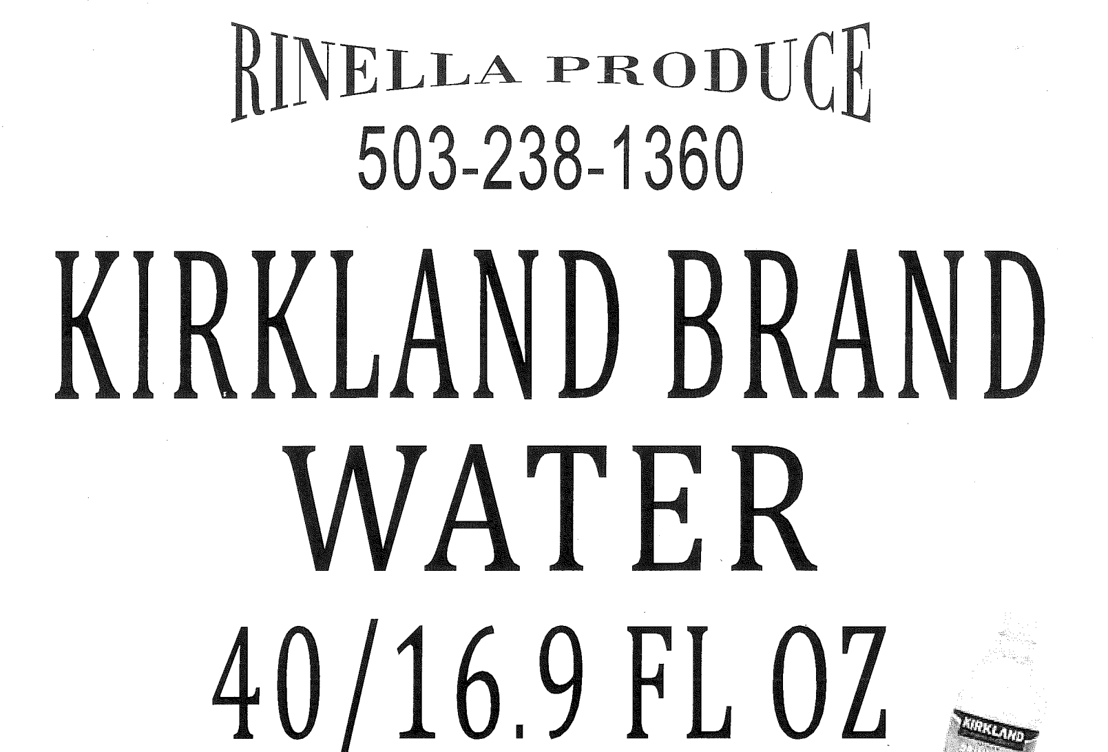 Kirkland brand water is on sale for only $5.99 a case.